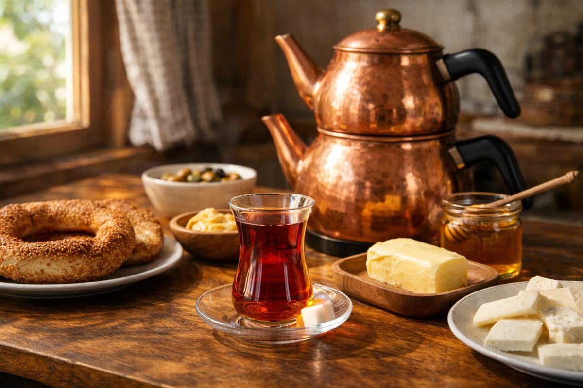 oğal Işıkta Samimi Sofra: Rize Çayı Eşliğinde