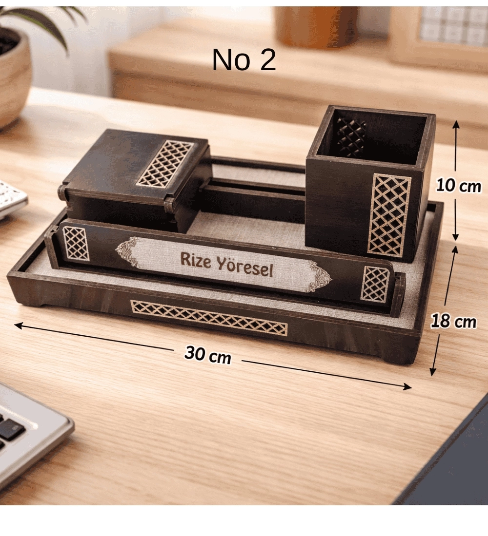 Kişi ve Kurumlara Özel Ahşap Kalemlik Seti