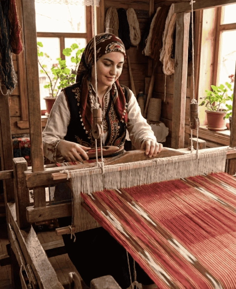 Geleneksel Karadeniz Keşan Dokuma Bezi (95 cm En)