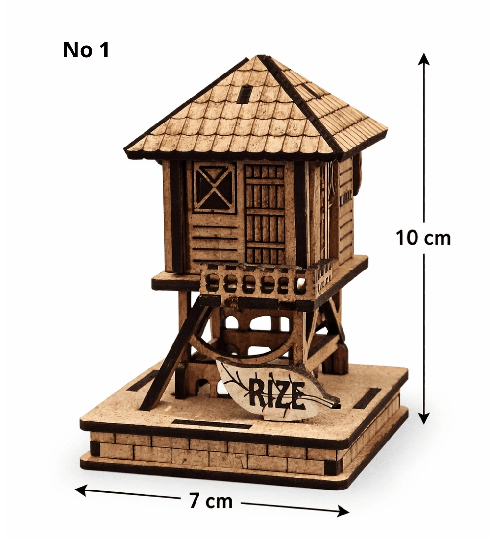 Ahşap Nalya ve Bungalov Maketi | Kişiye Özel Yazı Yazılır 