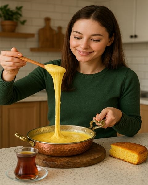 Bakır Dövme Tava ( 17 Cm ) 