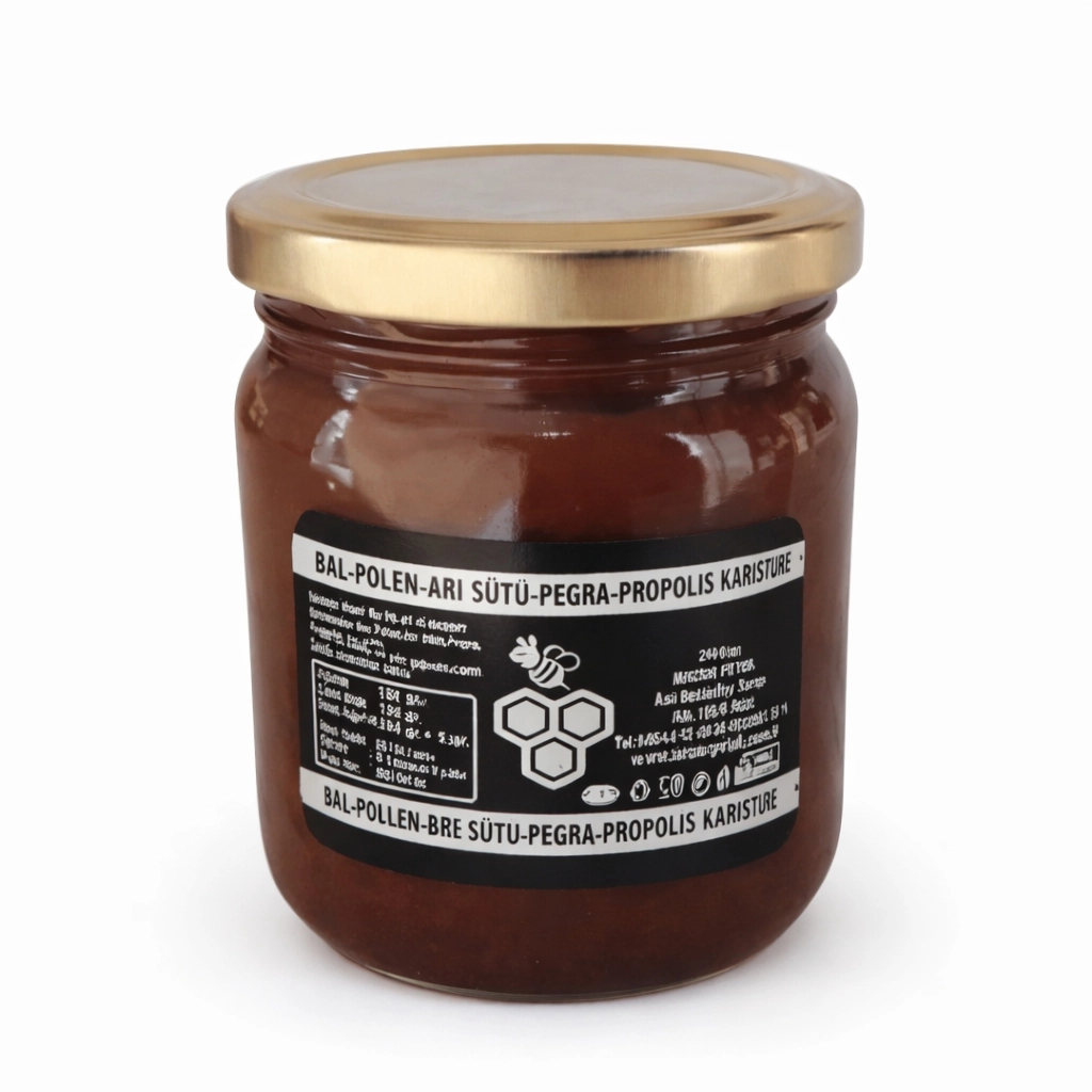 Bal, Polen, Propolis, Perga, Arı Sütü Karışımı Atom 250g