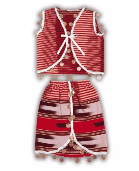 Kız Çocuk Keşan Yelekli Etek Takımı