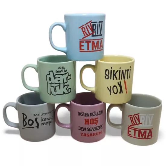 Karadeniz Komik Sözlü Hediyelik Kupa Bardak | Esprili Yazılı Seramik Kupa 325 ml