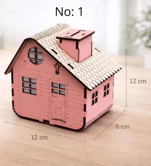 Kişiye Özel Dekoratif Ahşap Kumbara