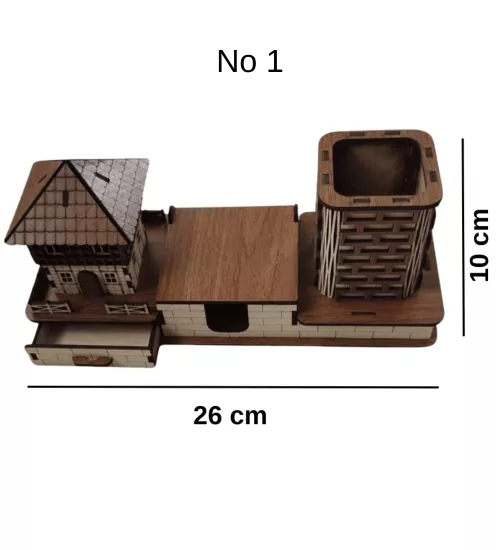 Kişi ve Kurumlara Özel Ahşap Organizer Kalemlik Seti