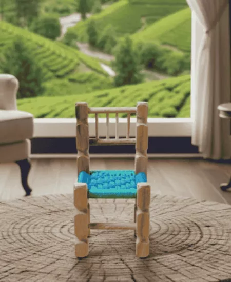 Dekoratif Ahşap Sandalye (Vitrin Süsü & Hediyelik)