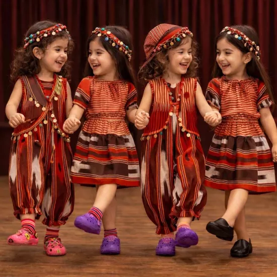 Karadeniz Folklor Kız Çocuk Gösteri Kombini | Yöresel Kostüm Seti