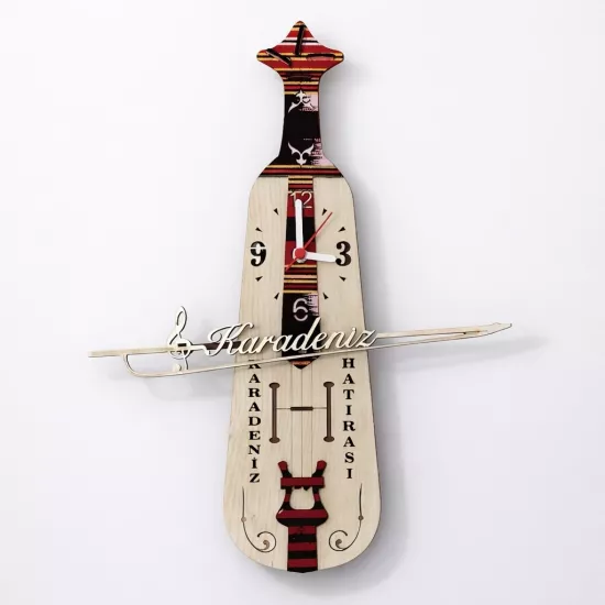 Kemençe Ahşap Duvar Saati
