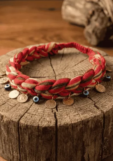 Lastikli ve Örgülü Keşan Bandana 