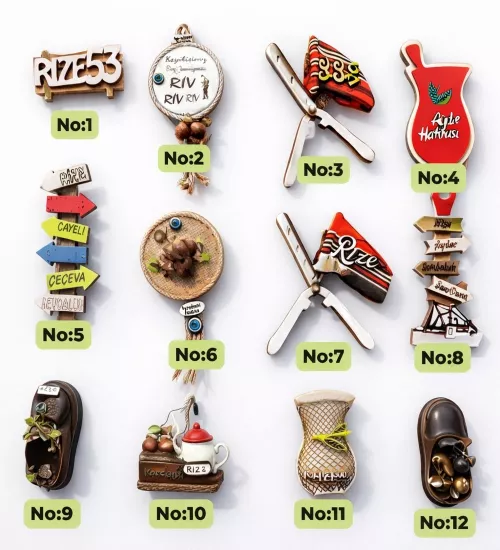 Rize Hatırası El Yapımı Magnetler | Estetik ve Dayanıklı Malzeme Kullnılmıştır