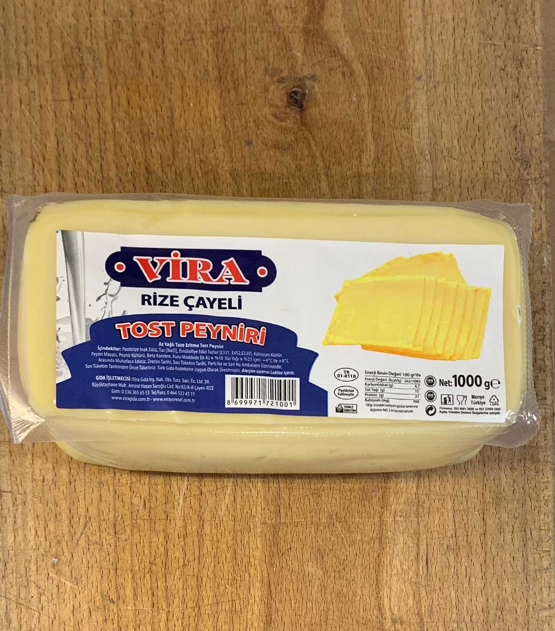 Az Yağlı Tost Peyniri, Vira Gıda 1000 Gr