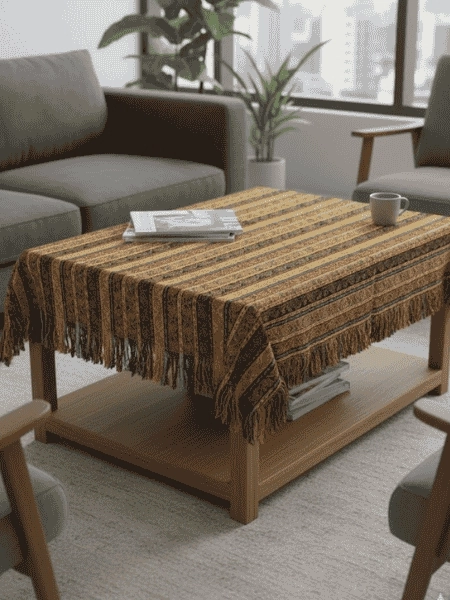 Keşan Dokuma Kalın Şal/Masa Örtüsü (110*110 cm)