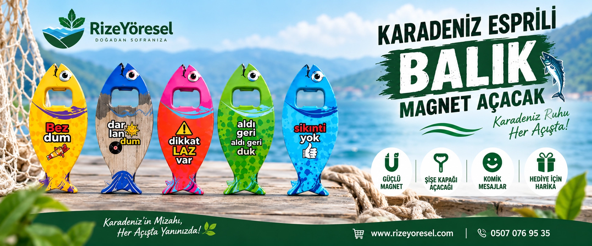KARADENİZ HAMSİ MAGNET ŞİŞE AÇACAĞI